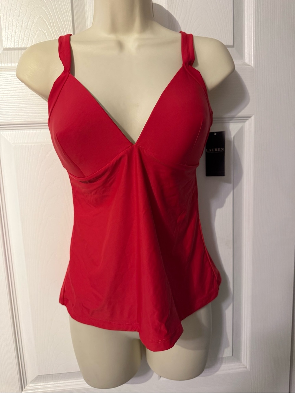 Lauren Ralph Lauren red tankini top size 8